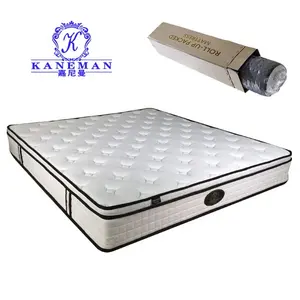 Toptan matelas colchon yüksek kalite lüks lateks bellek köpük vakum paketlenmiş cep bahar çift yatak üreticileri