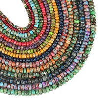 Perles d'abaque en pierre impériale naturelle, perles à facettes pour bracelets et colliers, accessoires de bijoux DIY, vente en gros