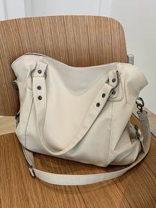 Sacs seau décontractés polyvalents en cuir véritable pour femmes, grande capacité, nouveau style 2026, avec fermeture éclair - Product Image 3