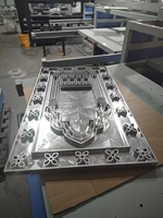 Presse hydraulique automatique 2 côtés 2 stations 100*120cm pour le gaufrage de couvre-lits, tapis, et tissus en coton