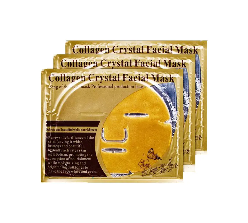 Masque en cristal de collagène Soins du visage en gros Masques faciaux hydratants en or 24 carats