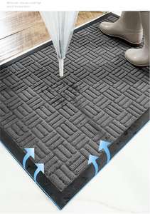 Tapis d'entrée en polypropylène gaufré 3D, caoutchouc antidérapant, résistant à la saleté, tapis d'entrée extérieur pour l'entrée de la maison - Product Image 4