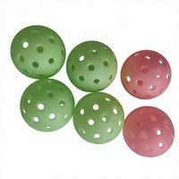 Vente en gros de balles de pickleball lumineuses Dura 40 à 40 trous, qui brillent dans le noir pour l'extérieur