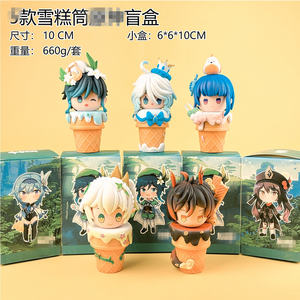 10 Estilos de Mini Figuras de Anime de <span class=keywords><strong>Genshin</strong></span> <span class=keywords><strong>Impact</strong></span>, Zhongli, Klee, Sorpresa, Caja Misteriosa de Juguetes - Product Image 2