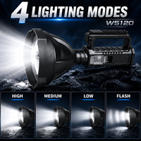 W5120 Banque d'alimentation USB rechargeable étanche avec lampe torche LED en ABS, autonomie 3-4h, 1500lm, 4500mAh pour le camping et les situations d'urgence