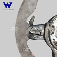 Volant en cuir de daim et fibre de carbone sèche pour BMW (modèles F10, F20, F30, F32, F36, F80, F82, F31, E92, E90, X6, E71, X5, E70, M5, M6, M3, M4) - Vente en gros