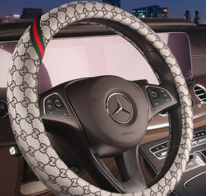 Funda de <span class=keywords><strong>tela</strong></span> antideslizante para <span class=keywords><strong>volante</strong></span> de coche, cubiertas universales para supercoche, cuatro estaciones - Product Image 2