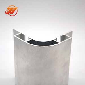 Profil aluminium ekstrusi perak Pelapis bubuk Eropa kustom untuk industri - Product Image 4