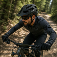 Casque de vélo avec feu arrière LED et visière, en PC et EPS moulé en interne, 18 ouvertures d'aération, réglable, CE EN1078, pour VTT et utilisation nocturne