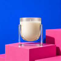 Bougies parfumées de luxe personnalisées en verre pour la décoration intérieure, nouveau design, cire de soja, huile essentielle pour bars, Noël, Pâques