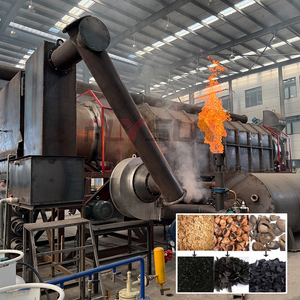 Machine de fabrication de charbon de bois continu sans fumée, four de carbonisation des déchets agricoles et des coques de riz - Product Image 1