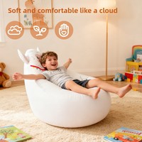 Fauteuil gonflable portable en PVC écologique pour l'extérieur, motif dessin animé mignon, pour l'exportation