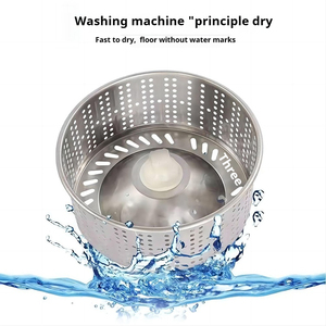 신제품 프리미엄 블랙 마이크로파이버 걸레통 세트 스테인리스 스틸 핸들 플라스틱 트레이 높은 흡수력 쉬운 청소 기능 - Product Image 3