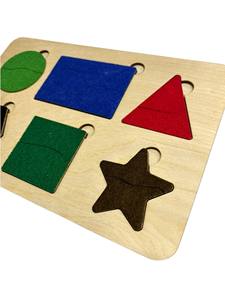 Puzzle en bois recouvert de feutre Montessori, alphabet, chiffres, formes, jouet sensoriel d'apprentissage préscolaire pour tout-petits, éducation précoce - Product Image 5