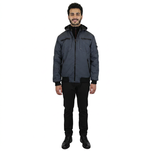 Venta al por mayor de chaquetas parka para hombre con capucha, estilo holgado, con cremallera, 100% algodón, a prueba de viento, de gran tamaño, con cuello alto, modelo 2026, superventas - Product Image 1