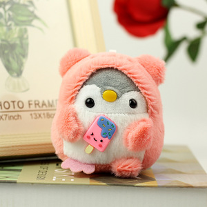 Wholesale Small Stuffed Animals Penguin Plush Key Chain Mini Kawaii Penguin Plush Keychain Bag Backpack Charm Decoration Pendant