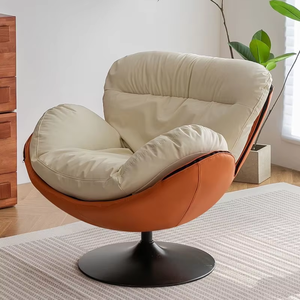 <span class=keywords><strong>Poltrona</strong></span> Girevole Confortevole - Sedia Singola Moderna e Minimalista <span class=keywords><strong>per</strong></span> Soggiorno, Balcone o Camera da Letto - Sedia <span class=keywords><strong>per</strong></span> Relax e Lettura - Product Image 5
