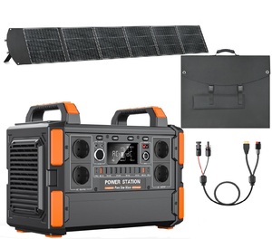 Générateur solaire portable <span class=keywords><strong>1200W</strong></span>, batterie LiFePO4 1008mAh, onduleur à onde sinusoïdale pure, MPPT, prise AU, panneau solaire, démarreur de voiture - Product Image 1