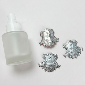 Cheap Aluminum Adhesive <b>Waterproof</b> Custom Gold Stamping Logo <b>Sticker</b> for Candle Jars Perfume Labels Photo Packaging Labels - Product Image 1
