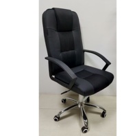 Chaise de bureau pivotante en cuir moins chère de Foshan, chaise en cuir avec revêtement en cuir artificiel