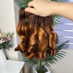 ผมแท้สีเบอร์กันดีแบบฟูมิ ซุปเปอร์ดับเบิ้ลดรอน เวอร์จิ้น 12a  แบบมัดเป็นช่อ  ลอนเด้ง - Product Image 4