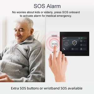 Cập Nhật UI 5 ngôn ngữ của nhãn hiệu tuya wifi màn hình cảm ứng Alexa thông minh kiểm soát hệ thống báo động an ninh không dây alarma de Casa - Product Image 4