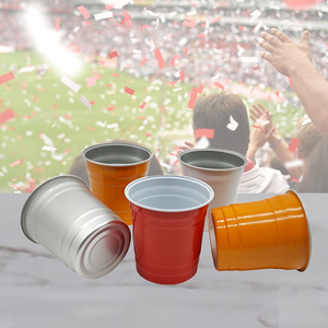 Vaso Desechable de Aluminio Personalizado al por Mayor, Estilo Clásico, Reutilizable para <span class=keywords><strong>Vino</strong></span>, Cerveza, Refrescos y Agua - Product Image 3
