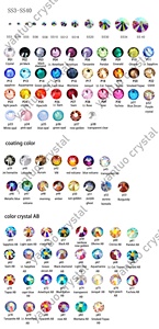 Pujiang 1440 cái/gói Cầu Vồng Rose Vàng Flatback Thạch Pha Lê AB Không Sửa Chữa Nóng Glass Rhinestone Strass - Product Image 4