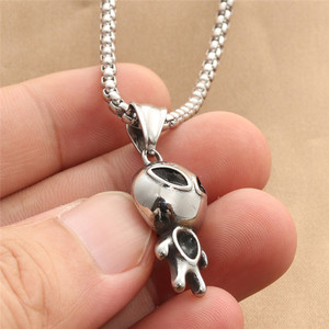 Collar con Colgante de Alien de Acero Inoxidable, Joyería de Moda para Hombre, Diseño de Dibujos Animados 280573 - Product Image 4