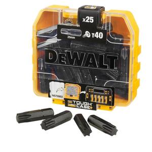 Dewalt T40 Impact Torx <b>Bits</b> 25mm 25 Pc <b>Set</b> Tough Case - Product Image 1