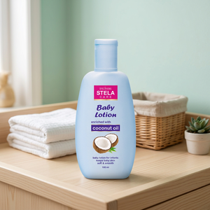 Loción Corporal para Bebés Stela Care con Aceite de Coco, Loción Hidratante Ligera de Uso Diario para Bebés, Piel Suave y Tersa, Venta al por Mayor - Product Image 1