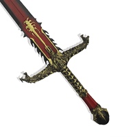 Espada Larga de Simulación de Warcraft, Réplica de Excalibur de Elfo Oscuro, Espada de Juguete de PU, Armas Periféricas de Anime, 120x30cm, Cosplay de Halloween
