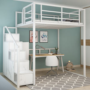 Escaliers modernes <span class=keywords><strong>de</strong></span> lit mezzanine en acier <span class=keywords><strong>de</strong></span> taille royale Appartements <span class=keywords><strong>de</strong></span> l'Australie Dortoirs Rangement <span class=keywords><strong>de</strong></span> meubles <span class=keywords><strong>de</strong></span> chambre à coucher noir conçu en Australie - Product Image 2