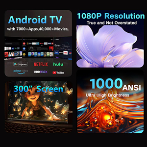 เลนส์โฟกัสอัตโนมัติแบบพกพา Wi-Fi Y3pro รองรับโปรเจคเตอร์แอนดรอยด์4K HD 1080P สำหรับโฮมเธียเตอร์งานปาร์ตี้ธุรกิจและการศึกษา - Product Image 2