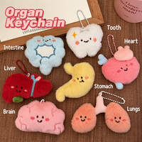 Porte-clés en peluche en forme d'organe, créatifs et amusants, petits accessoires, pendentifs de sac, jouets exquis, cadeau pour enfants, vente en gros