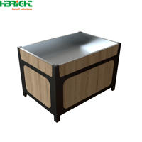 Trendy metal fruit- en groentepresentatie rek, gereedschapsloze snelle montage, groenterek voor boerenmarktstand.