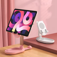 Support de téléphone pliable de bureau universel mignon support miroir téléphone portable réglable tablette support de support pliable