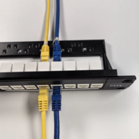 Panel Patch Modul UTP RJ45 24 Port CAT6 Berkualitas Tinggi 1U, Rak Panel Patch 19 Inci Female to Female