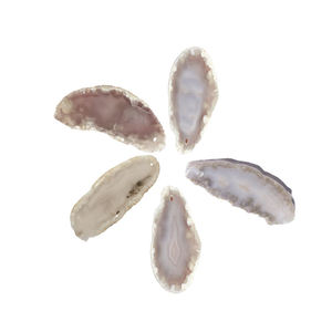 Holesale-Accesorios de carillón de viento, colgantes de piedras preciosas curativas naturales, regalos y manualidades de rodajas de ágata para cristal exterior - Product Image 4