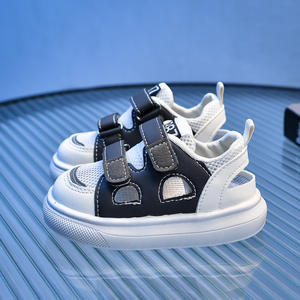 Ashkintel 2025, sandalias de verano para niños, plantilla de PVC suave, cierre de Velcro antideslizante, diseño hueco de malla para niños y niñas - Product Image 3