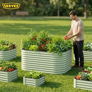 Kit de <span class=keywords><strong>jardinière</strong></span> surélevée galvanisée sur mesure 4x3 pieds, <span class=keywords><strong>jardinière</strong></span> métallique extra haute de 34 pouces pour serre de jardin et usage agricole, usine chinoise - Product Image 1