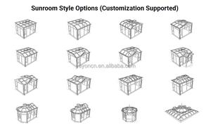 חממת חורף משולשת עם מסגרת אלומיניום, סככת זכוכית לחצר אחורית, למרפסת, לווילה, למלון, לחדר אמבטיה, מעולה - Product Image 6