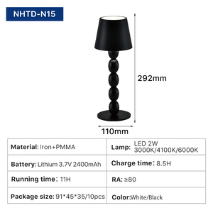 Hiện Đại Cổ Điển USB Có Thể Sạc Lại Nhỏ Bảng Đèn Bar Nhà Hàng Retro Ánh Sáng Ban Đêm Ba Màu Sắc Cảm Ứng Chuyển Đổi LED Bảng Đèn - Product Image 2
