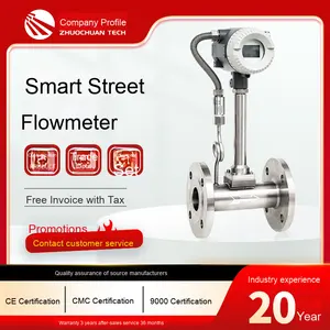 Zhizhuochuan OEMサポートインテリジェントLCDディスプレイクランプオン可変面水流計ステンレス鋼ガス流量測定 - Product Image 2