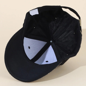 Casquette de baseball unisexe en coton 100% de haute qualité, style streetwear, avec logo personnalisé en strass, ajustable, tissu courant - Product Image 3