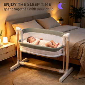 <span class=keywords><strong>Culla</strong></span> <span class=keywords><strong>Elettrica</strong></span> Intelligente per Neonati, Altalena da Comodino con Altezza Regolabile e Funzione Timer - Product Image 4