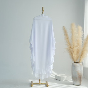 Hijab plissé double couche en polyester, couleur unie, style décontracté, vêtement musulman traditionnel pour l'automne et le Ramadan 2024 - Product Image 5