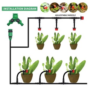 Kit d'irrigation goutte à goutte avec tuyau de 1/2 pouce et goutteur à 8 trous, système d'arrosage automatique pour jardin - Product Image 3