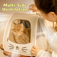 Sac à dos pour animaux de compagnie Oxford, respirant, avec fenêtre transparente
