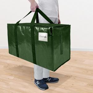Heavy Duty Moving Bags 6 Pack <b>Large</b> Storage Totes <b>Bins</b> with Backpack Straps Strong Handles & Zippers - Product Image 2